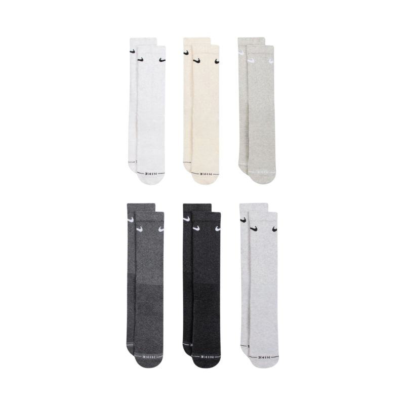 Nike Everyday Elevated Socks 6 Pairs Gray, Cream HQ8021 904