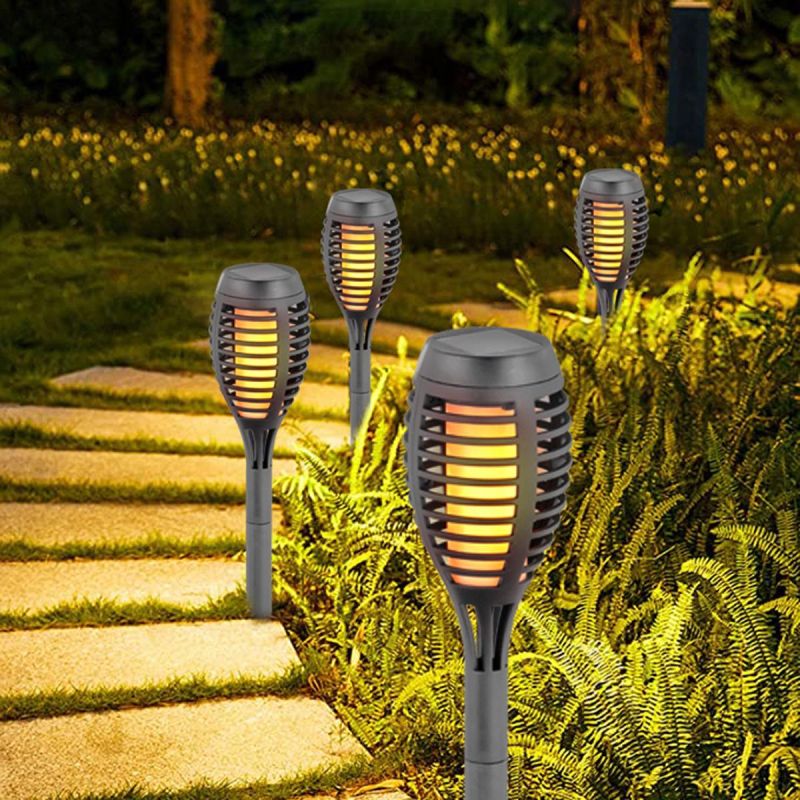 TORCH SOLAR LAMP DANCING FLAMES 12 LED SMD 7.5x7.5x46.5CM SET OF 5 PCS Home and Garden/Lighting Your Sports Performance