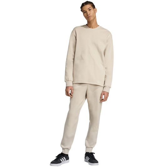 Men's adidas Sportswear Big Logo Fleece Colorblock Tracksuit Beige JX5572 In preparation Adidas