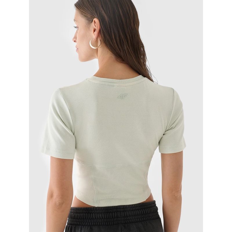 Women's crop top slim plain 4F 4FRAW24TTSHF2581-47S *Kategoria tymczasowa Your Sports Performance