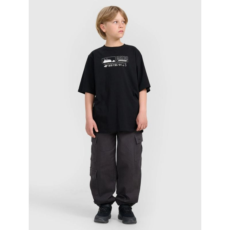 Boy's oversize T-shirt with print 4F 4FJRAW25TTSHM3065-20S 4f