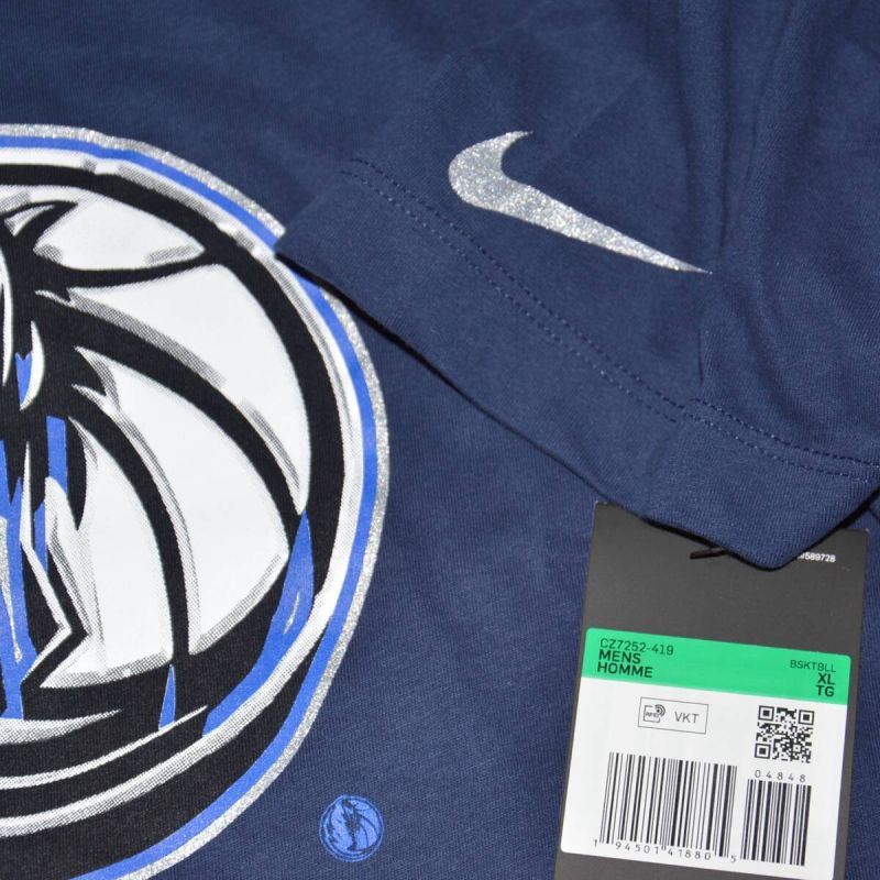 Nike Dallas Mavericks Essential Dry T-shirt Chrome Logo College Navy - CZ7252-419 Nike