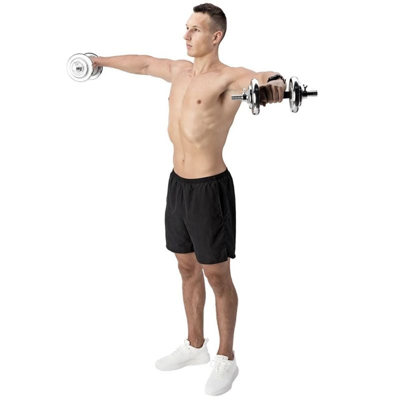 Dumbbells in a case HMS STC21 2 x 10 kg chrome In preparation Your Sports Performance