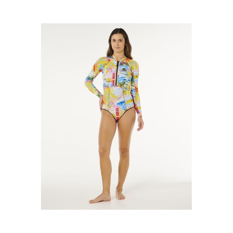 Women's wetsuit RIP CURL G-Bomb 1.5Mm Ls Fz Full Spring multicolor
