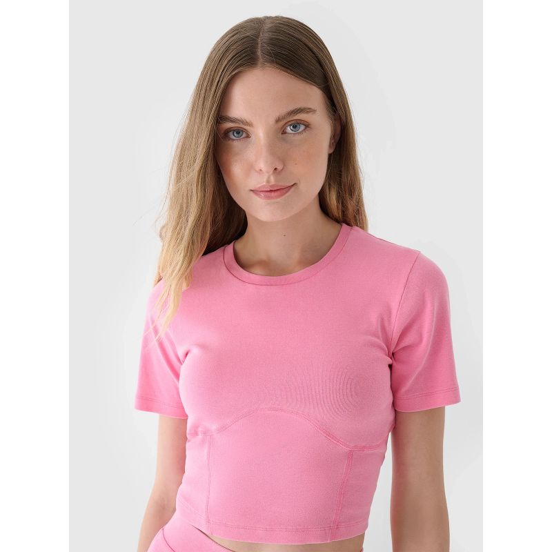 Women's crop top slim plain 4F 4FRAW24TTSHF2581-54S *Kategoria tymczasowa Your Sports Performance