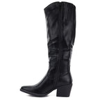 Black cowboy boots with a block heel M.Daszyński SA261-6