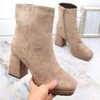 Suede ankle boots Jezzi W JEZ411B, beige Footwear/Outdoor/Jezzi Your Sports Performance