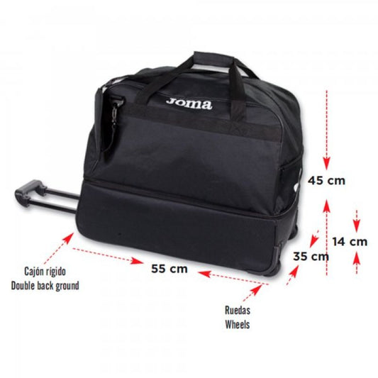TROLLEY TRAINING BAG BLACK Accessories/Bags/Joma/With a double bottom Your Sports Performance