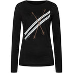 Women's SUPER.NATURAL W KRYSSEDE SKI LS Long-Sleeve Top black