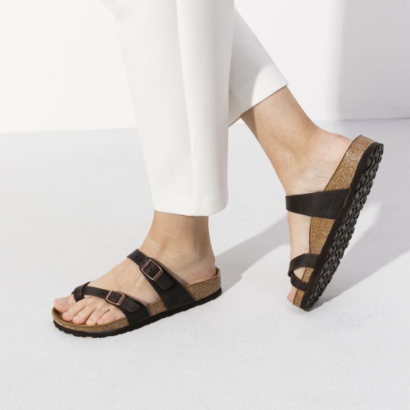 Birkenstock Mayari Habana Narrow Women's Flip-Flops, Nubuck Leather, Brown (0171323) To be categorized Your Sports Performance