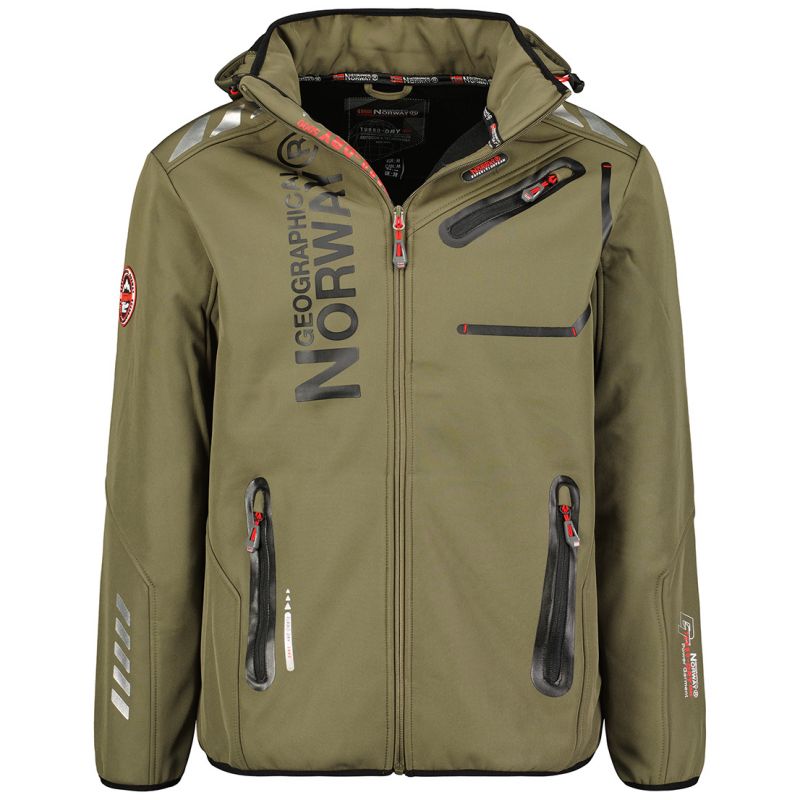 Geographical Norway Royaute DB 068 M WY1997H/GN-Kaki / Black Softshell Jacket Clothing/Outdoor/Geographical Norway Your Sports Performance