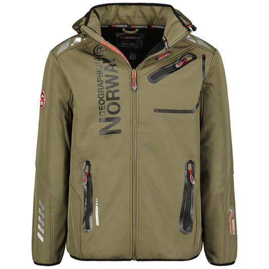 Geographical Norway Royaute DB 068 M WY1997H/GN-Kaki / Black Softshell Jacket Clothing/Outdoor/Geographical Norway Your Sports Performance