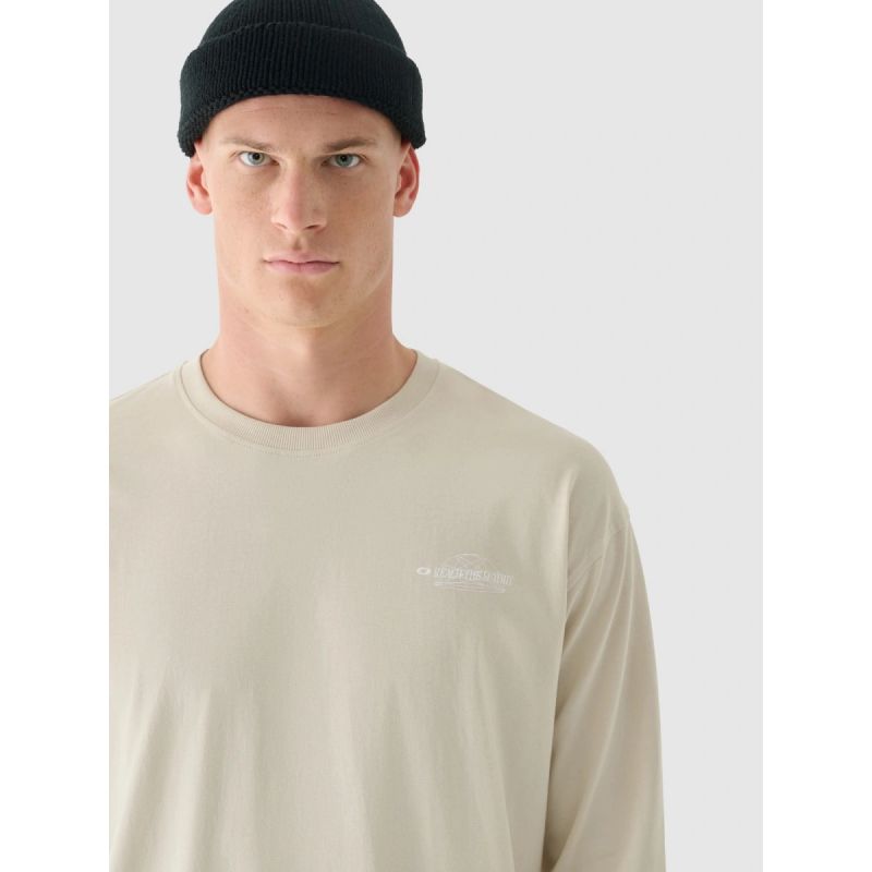 Men's oversized longsleeve with print 4F 4FRAW24TLONM502-12S 4f
