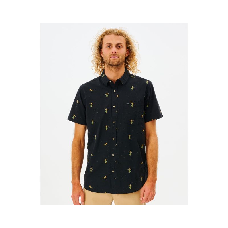 RIP CURL Hula Breach S/S Shirt Black