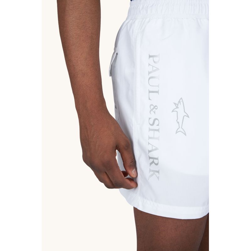 Paul&Shark men's swimming trunks white 26415007-010 – stylish, comfortable, sea-ready