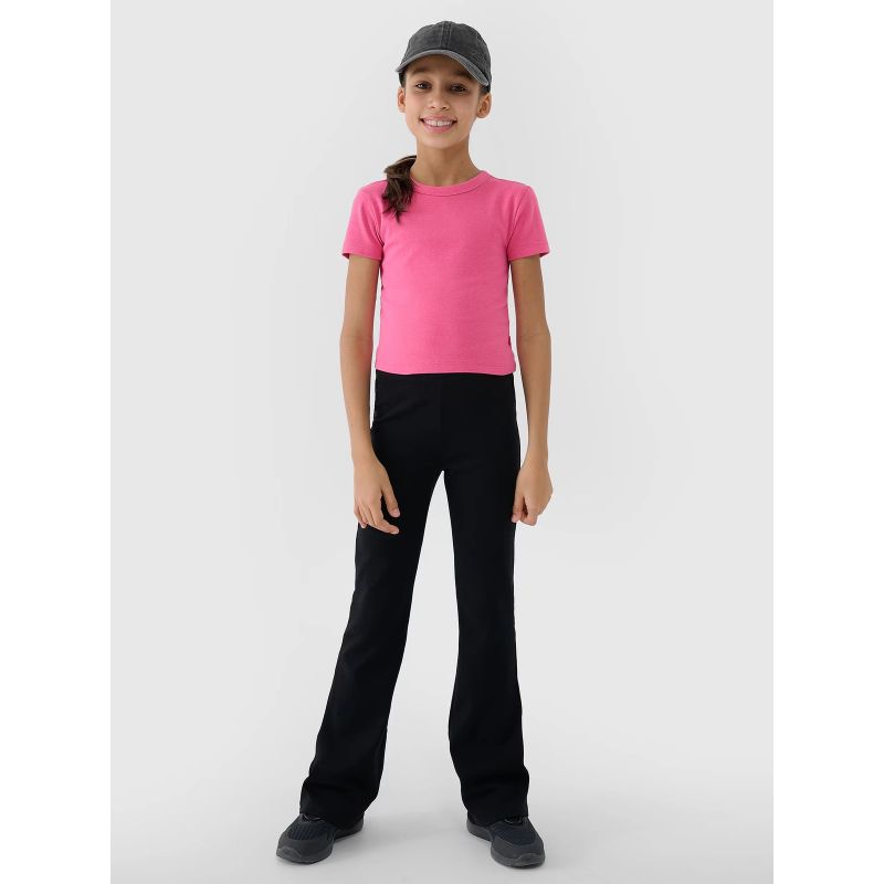 Girls' basic t-shirt top 4F 4FJWSS25TTSHF1852-54S *Kategoria tymczasowa Your Sports Performance