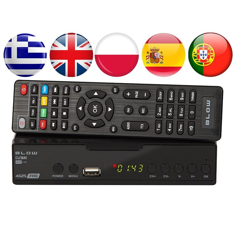 BLOW DECODER DVB-T2 TUNER BLOW 4625FHD H.265 V2 Telewizja naziemna/DVB-T Tunery Your Sports Performance