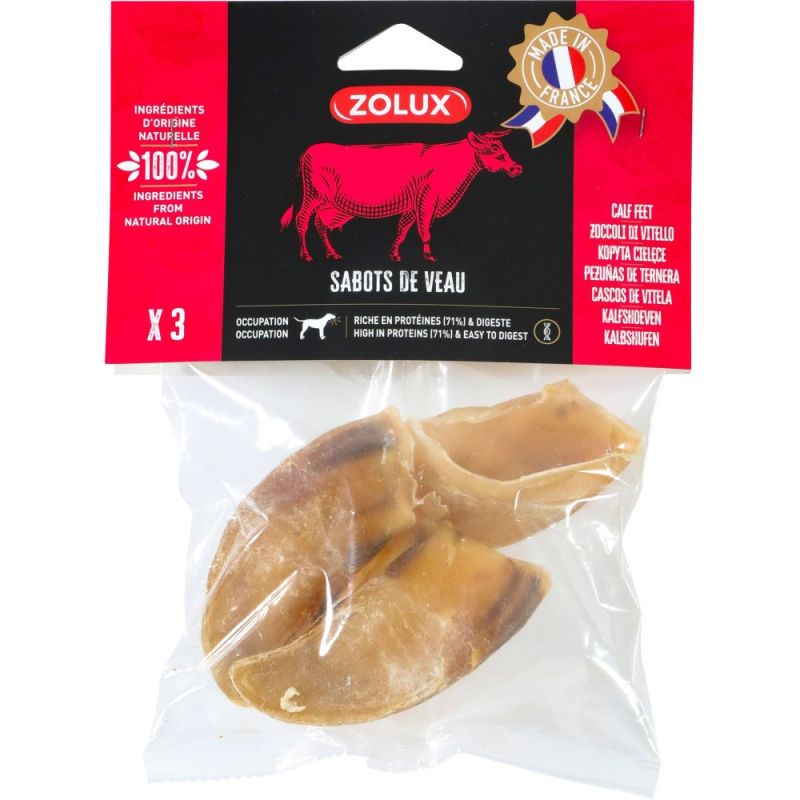 ZOLUX Natural dog treats Calf hooves x3 90g Dla psa/Przysmaki Your Sports Performance