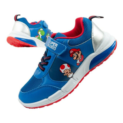 Leomil children's sports shoes Super Mario sneakers with velcro LED blue Leomil