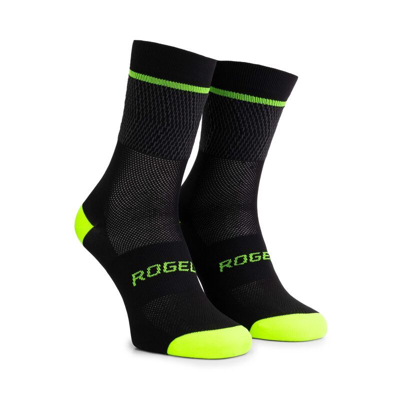 Rogelli HERO II socks black-fluorescent 36-39 Rogelli/Rower/Men/Akcesoria/Skarpetki Your Sports Performance