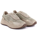 Women's leather sneakers with gold braid Gino Fabiani OL39-5 GOLD Gino Fabiani