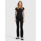 Women's knit leggings with flared legs 4F 4FRAW25TTIGF320-20S
