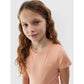 100% cotton plain girls' T-shirt 4F Junior *Kategoria tymczasowa Your Sports Performance