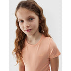 100% cotton plain girls' T-shirt 4F Junior *Kategoria tymczasowa Your Sports Performance