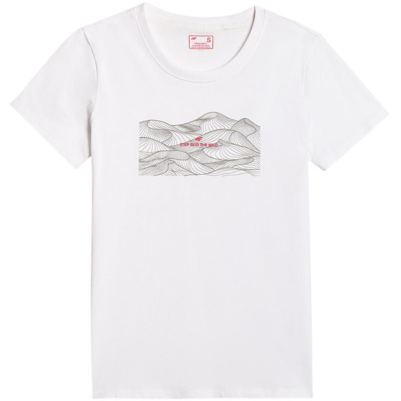 Women's T-shirt 4F F2785 white 4FWSS26TTSHF2785 10S