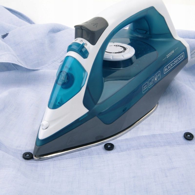 Black+Decker BXIR2200E Steam Iron (2200W; White and Blue) AGD - Produkty/Żelazka i generatory pary Your Sports Performance