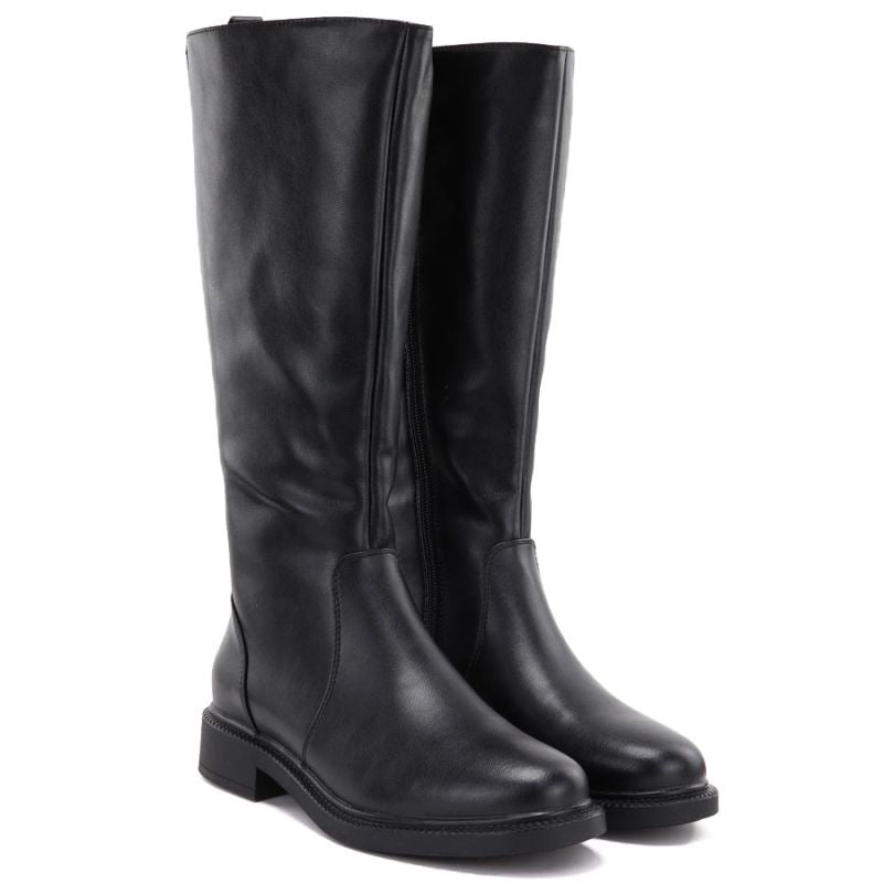Women's leather boots, classic black Sergio Leone KZ-528-S
