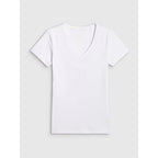 Women's basic V-neck T-shirt 4F 4FWMM00TTSHF3307-10S *Kategoria tymczasowa Your Sports Performance