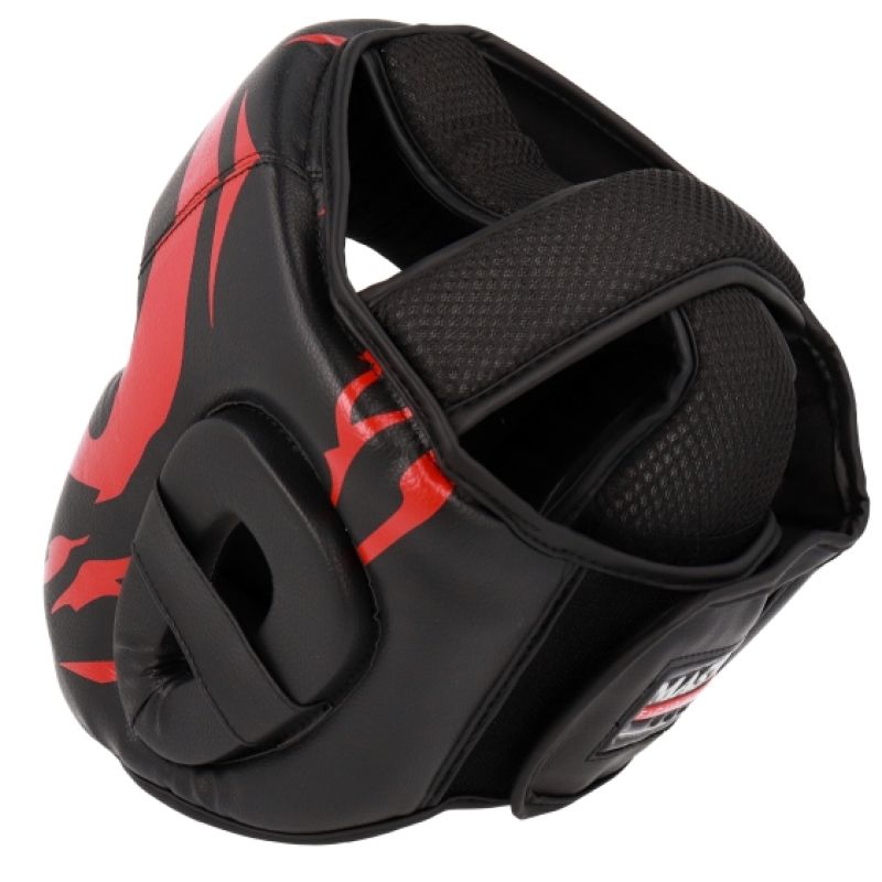 MASTERS KSS-FIGHT-GEAR boxing helmet black and red Masters