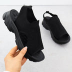 Women's closed-toe black sandals Potocki TO90302 Footwear Your Sports Performance