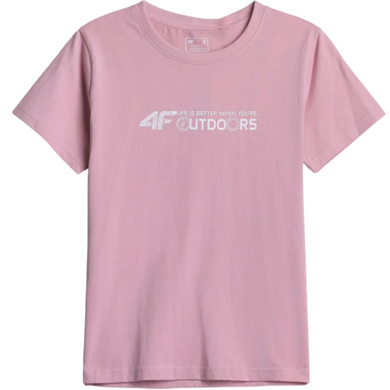 Women's T-shirt 4F F3495 Light Pink 4FWAW26TTSHF3495 56S