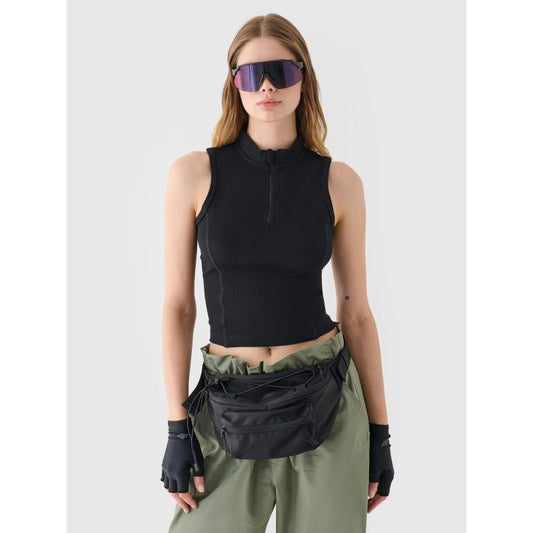 Women's slim ribbed knit top 4F 4FRAW24TSLEF182-20S *Kategoria tymczasowa Your Sports Performance