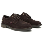 Men's casual leather shoes, suede, dark brown, Filippo MP8317