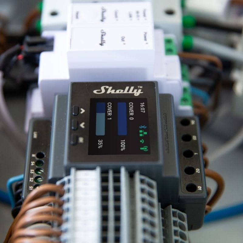 Shelly Pro Dual Cover / Shutter PM Power Relay Black Aparaty elektryczne/Aparatura instalacyjna Your Sports Performance