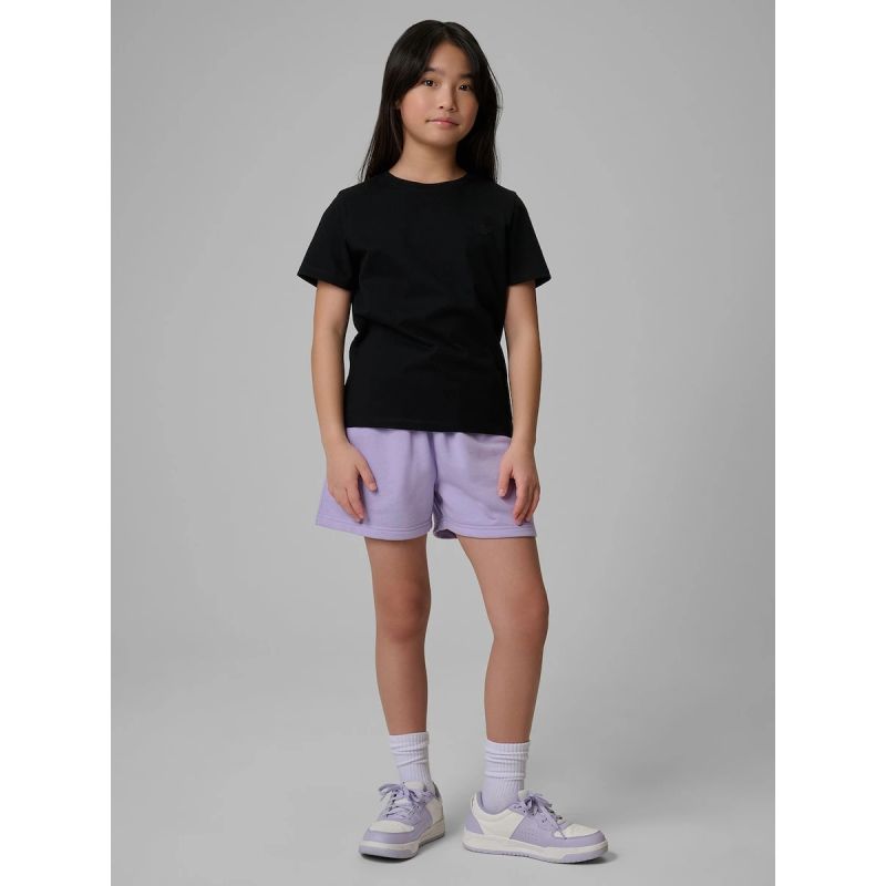 Girls' regular-fit plain T-shirt 4F 4FJRMM00TTSHF3553-20S