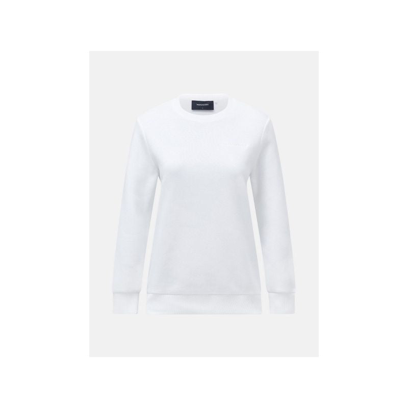 Peak Performance Women's W Original Small Logo Crew Sweatshirt White