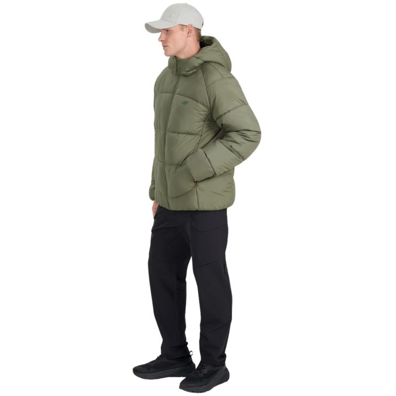 Men's down jacket 4F M0708 khaki 4FRAW25TDJAM0708 43S In preparation Your Sports Performance