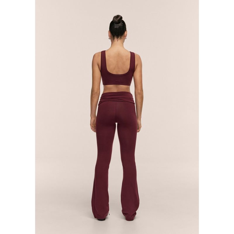 CASALL Sublime Folded Flare Pants, Burgundy
