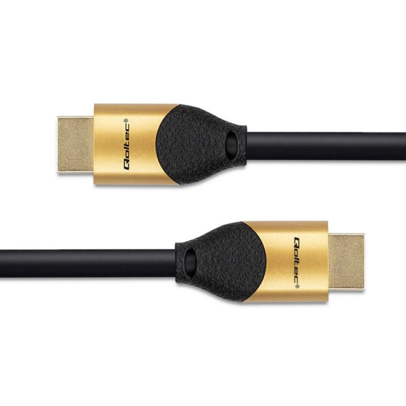 QOLTEC HDMI CABLE V2.1 ULTRA HIGH SPEED 8K | 60HZ | 30AWG | GOLD Kable i adaptery/Kable HDMI Your Sports Performance