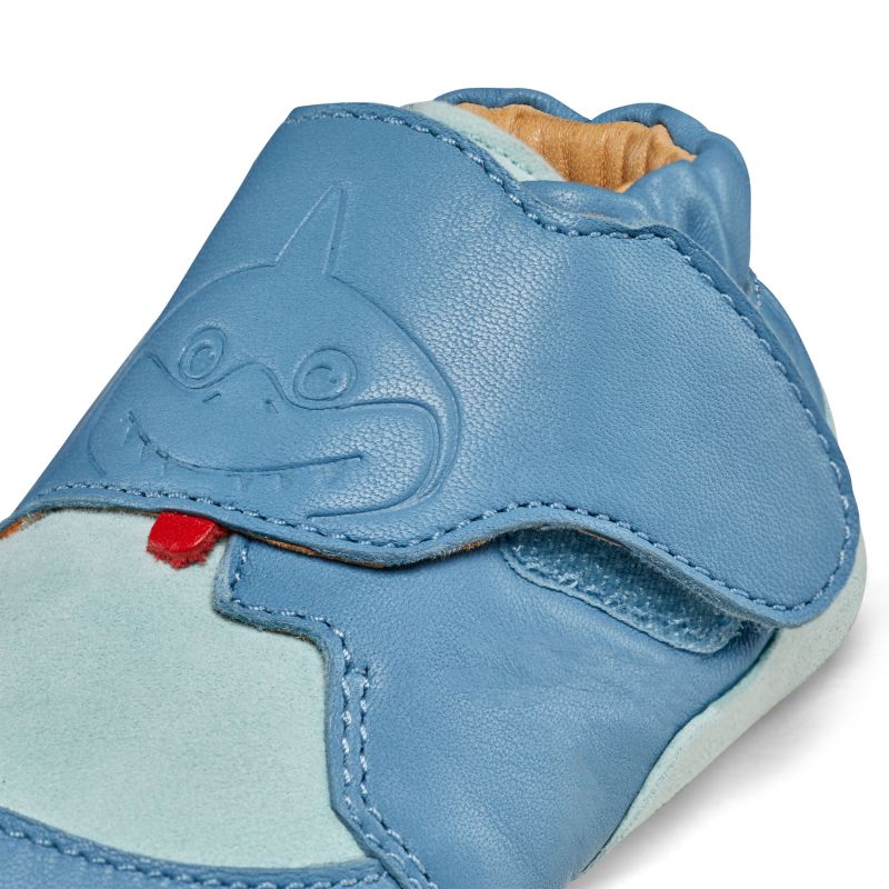 Affenzahn Crawly Shark leather crawling shoes (01257-30211)