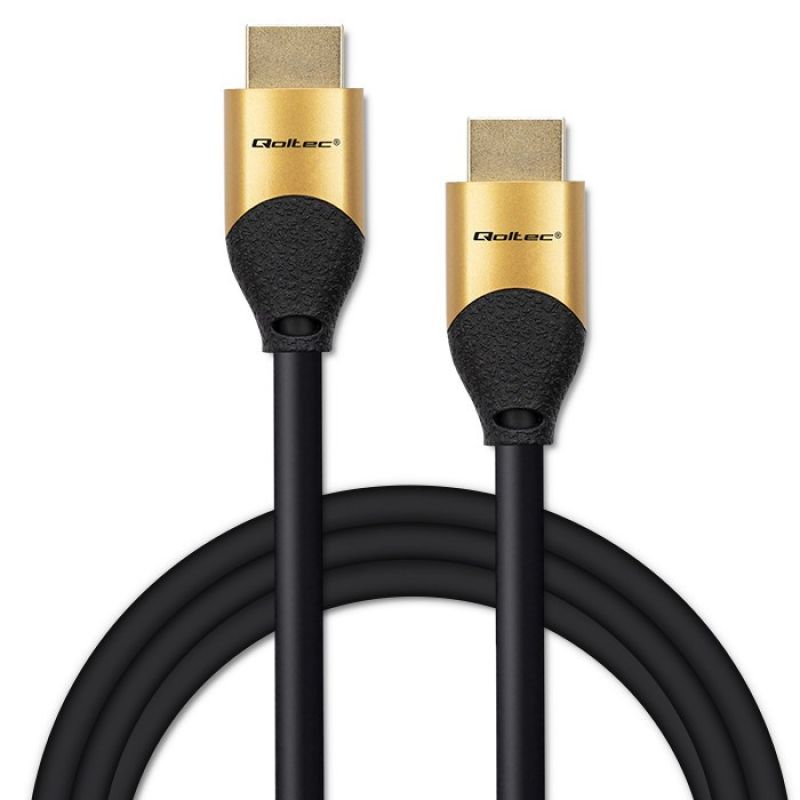 QOLTEC HDMI CABLE V2.1 ULTRA HIGH SPEED 8K | 60HZ | 28AWG | GOLD | 3M Kable i adaptery/Kable HDMI Your Sports Performance
