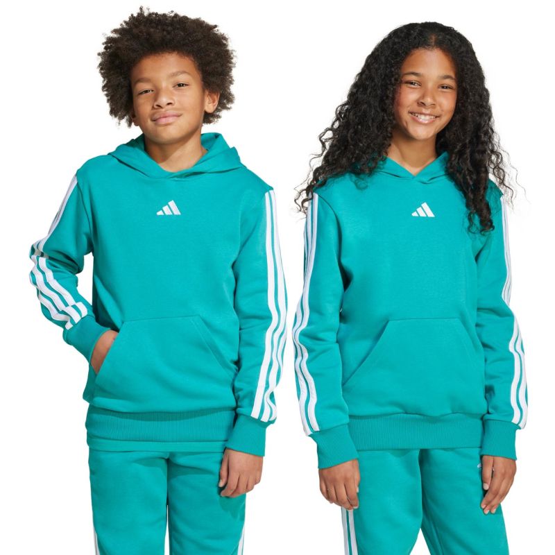 adidas 3 Stripes Fleece Hoodie 225 Turquoise JN2417 In preparation Adidas