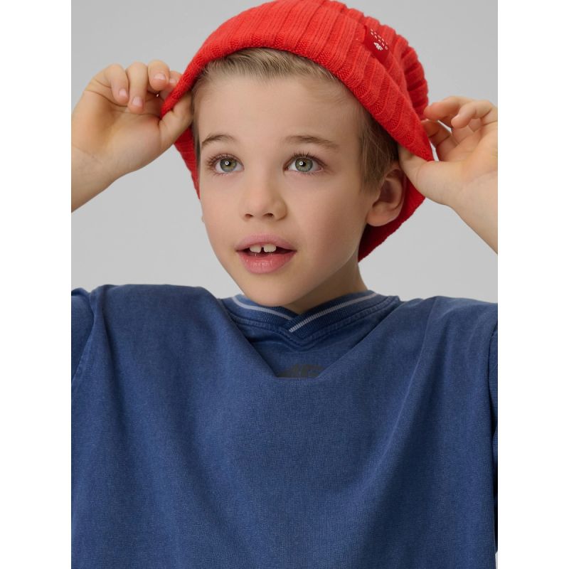 Boy's loose T-shirt with print 4F 4FJRSS26TTSHM3467-31S 4f