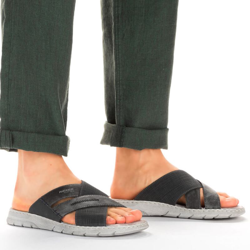 Comfortable Rieker M RKR581 gray flip-flops Footwear/Lifestyle/Rieker Your Sports Performance
