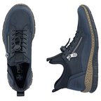 Rieker N32G3-14 comfortable navy blue waterproof women's shoes