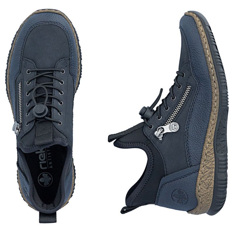 Rieker N32G3-14 comfortable navy blue waterproof women's shoes